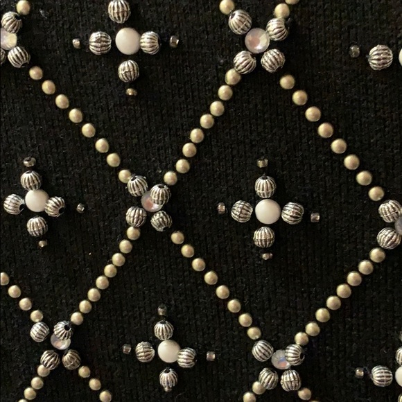 Classic Black with Pearl Detail SZ S Black Sweater - Picture 4 of 6